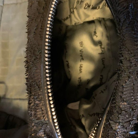 Ash BO Fringed Hobo Bag Black Suede - Picture 7 of 10